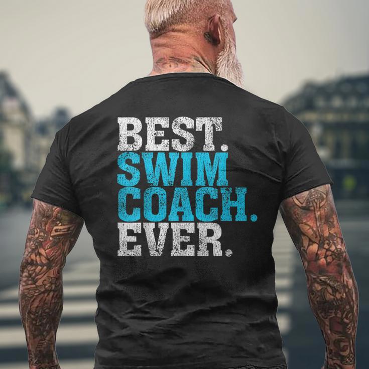 Best Swim Coach Ever Swim Coach Men's T-shirt Back Print Gifts for Old Men