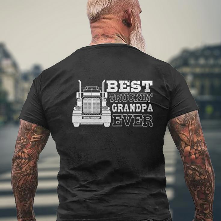 Best Trucking Grandpa Ever For Trucker Mens Back Print T-shirt Gifts for Old Men