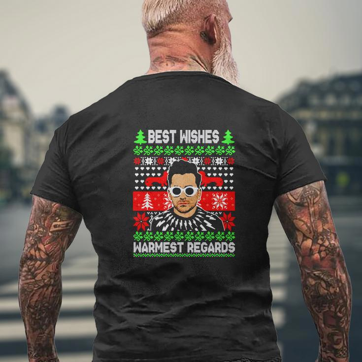 Best Wishes Warmest Regards Christmas Ugly Mens Back Print T-shirt Gifts for Old Men