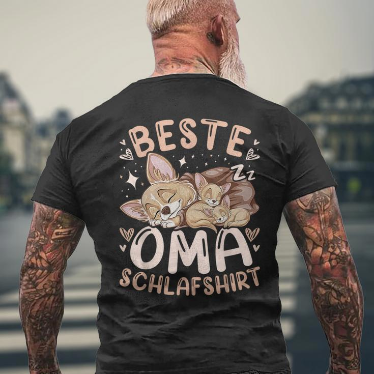 Beste Oma Schlaf Großmutter Chihuahua Hund Mit 2 Welpen T-Shirt mit Rückendruck Geschenke für alte Männer