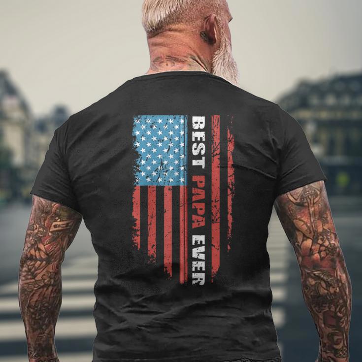 Beste Papa Jemals Süßeste Amerikanische Flagge Kapuzenjacke T-Shirt mit Rückendruck Geschenke für alte Männer