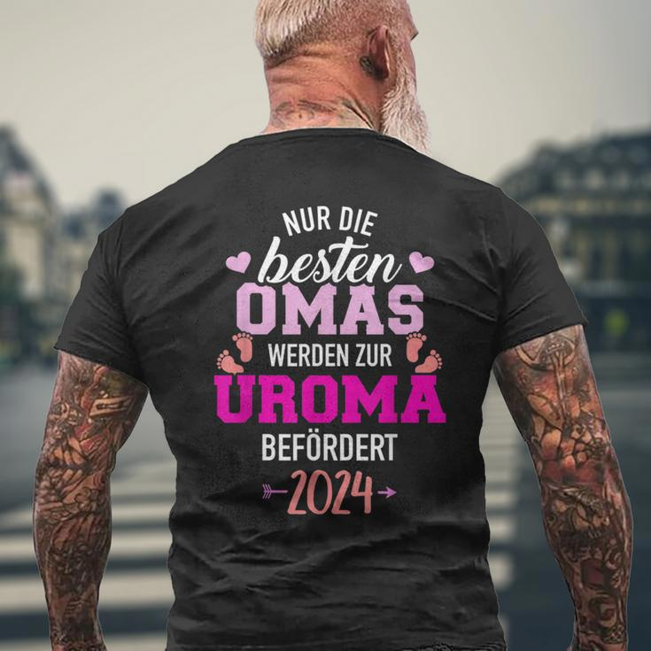 Besten Omas Werden Zur Uroma Befördert 2024 T-Shirt mit Rückendruck Geschenke für alte Männer