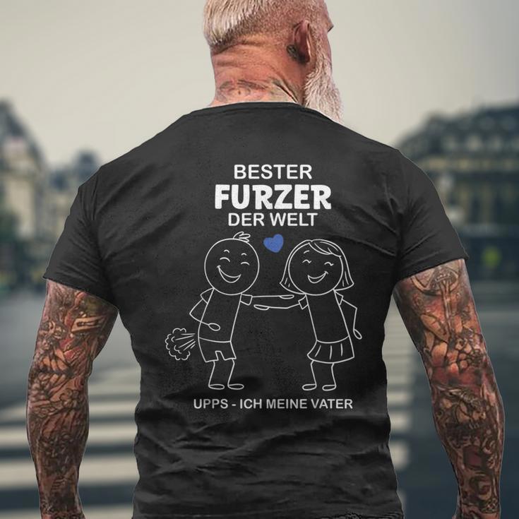 Bester Furzer Der Welt Upps Ich Meineater Papaatertag T-Shirt mit Rückendruck Geschenke für alte Männer