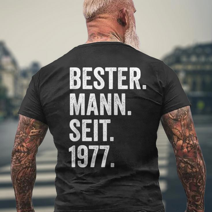 With Bester Mann Seit 1977 47 Hochzeitstag 47 Jahre T-Shirt mit Rückendruck Geschenke für alte Männer