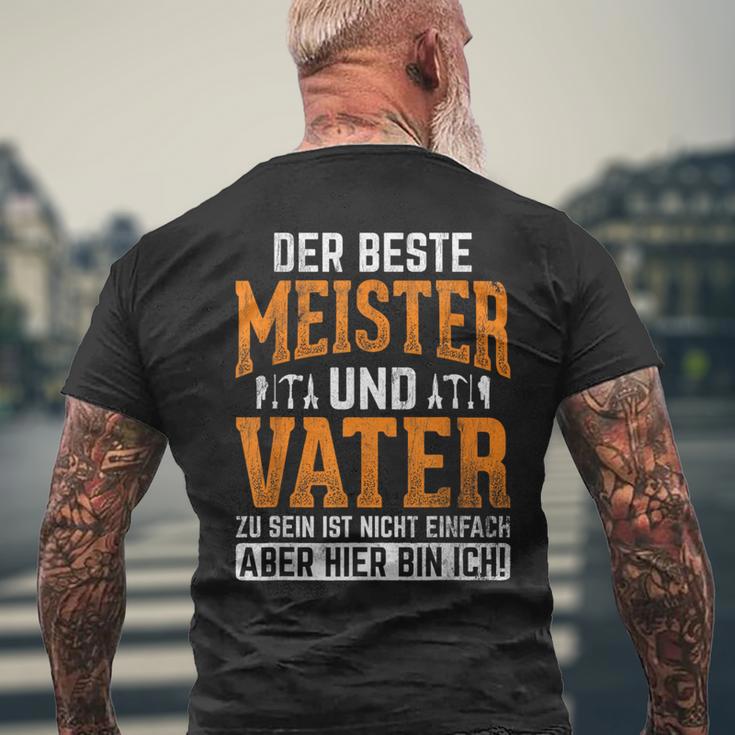 With Bester Meister Und Fater Handwerker Papa Meister T-Shirt mit Rückendruck Geschenke für alte Männer