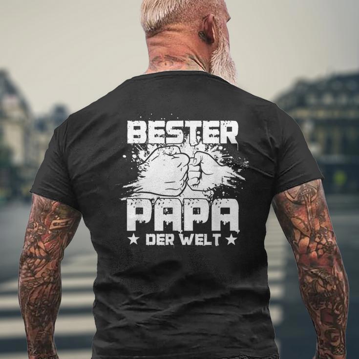 Bester Papa Der Welt Fist Greeting T-Shirt mit Rückendruck Geschenke für alte Männer