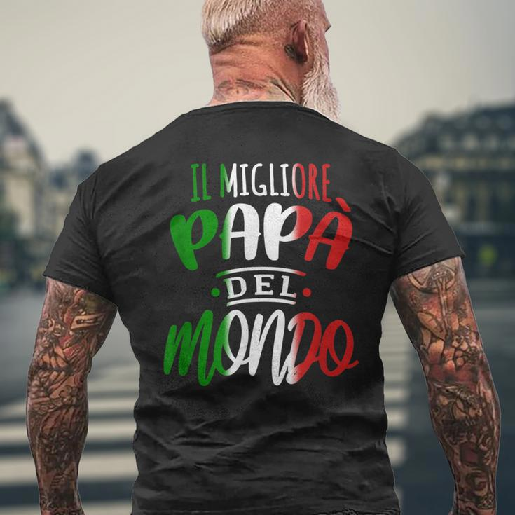 Bester Papa Der Welt Italian Italian Slogan T-Shirt mit Rückendruck Geschenke für alte Männer