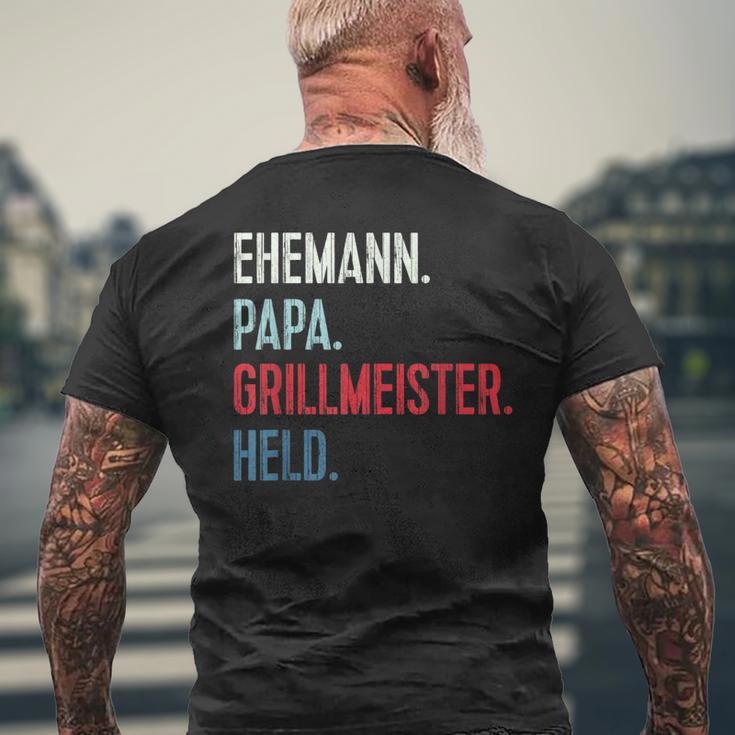 Bester Papa Grillmeister Held Grillen Bester Husann German L T-Shirt mit Rückendruck Geschenke für alte Männer