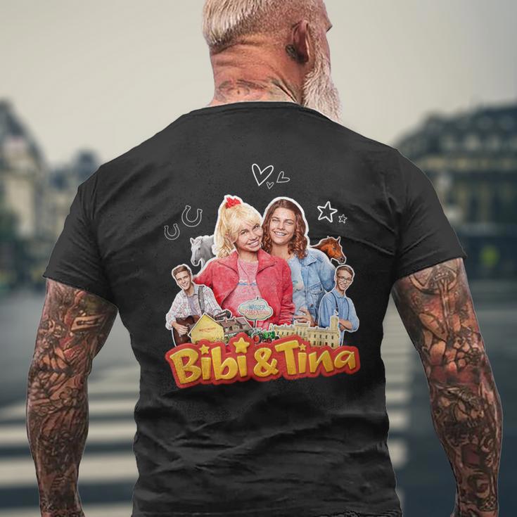 Bibi & Tina Collage T-Shirt mit Rückendruck Geschenke für alte Männer