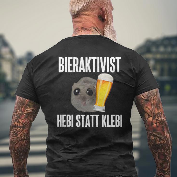 Bieraktivist Hebi Statt Klebi T-Shirt mit Rückendruck Geschenke für alte Männer