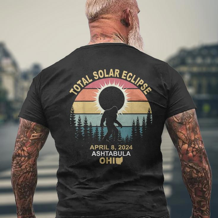 Bigfoot Ashtabula Ohio Total Solar Eclipse 2024 Men's T-shirt Back Print Gifts for Old Men