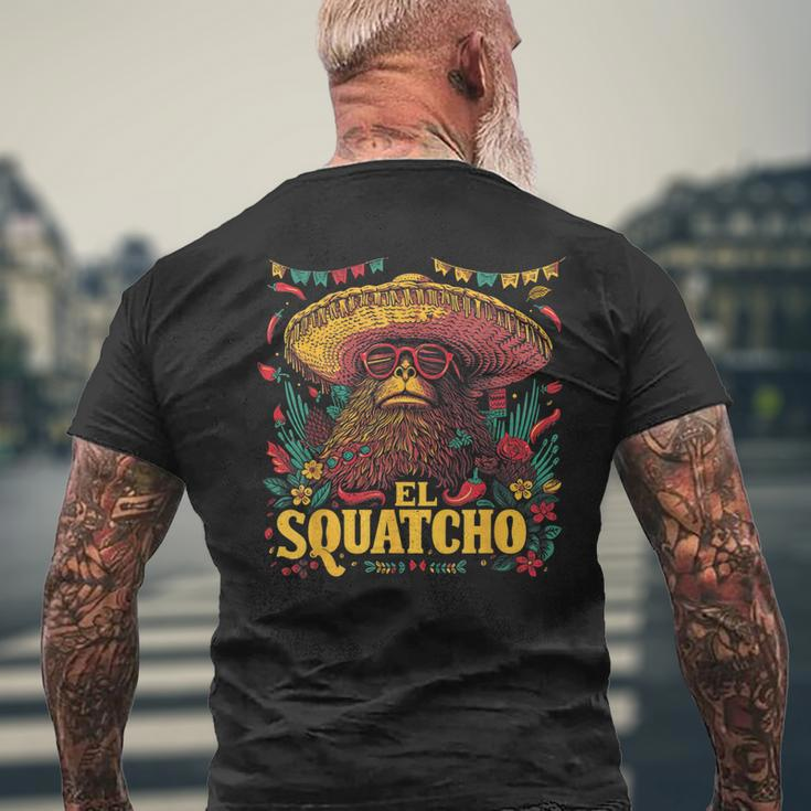 Bigfoot Sasquatch Cinco De Mayo Mexican Sombrero Fiesta Men's T-shirt Back Print Gifts for Old Men