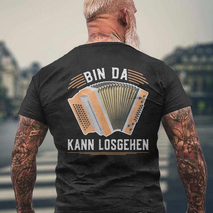 Bin Da Kann Losgehen Steirian Harmonica Squeeze T-Shirt mit Rückendruck Geschenke für alte Männer