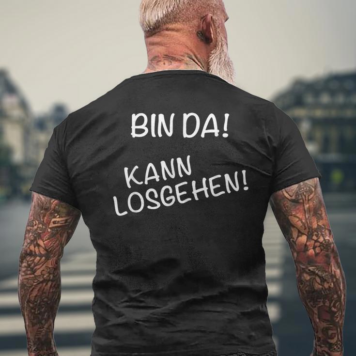 Bin Da Kann Losgehen Z Celebrity T-Shirt mit Rückendruck Geschenke für alte Männer