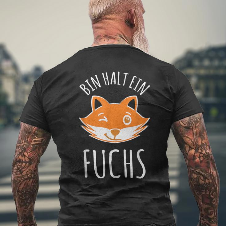 Bin Halt Ein Fuchs Clever Foxes Forester Hunter T-Shirt mit Rückendruck Geschenke für alte Männer