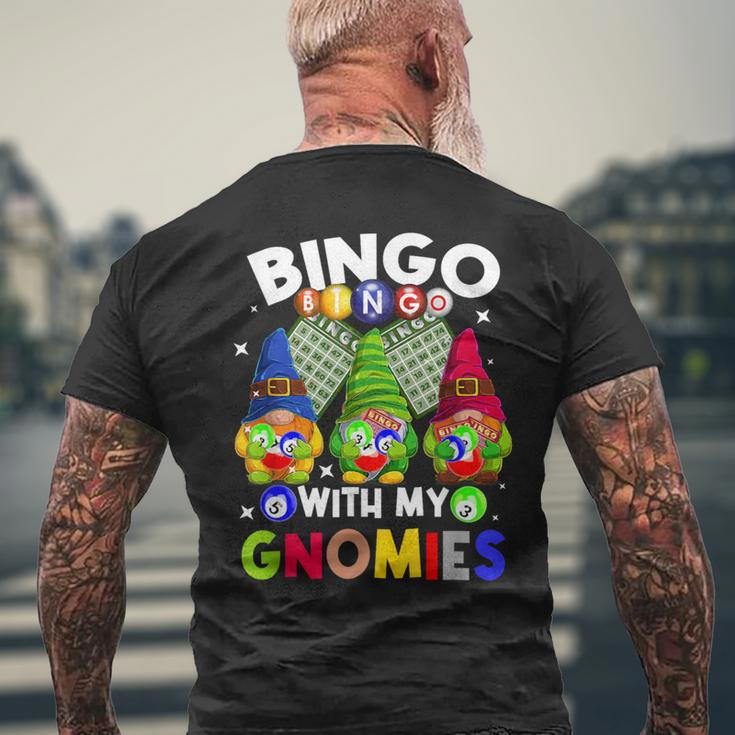 Bingo With My Gnomies Gambling Bingo Player Gnome Buddies Men's T-shirt Back Print Gifts for Old Men
