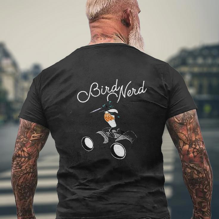 Bird Nerd Birdwatching Cute Graphic V2 Mens Back Print T-shirt Gifts for Old Men