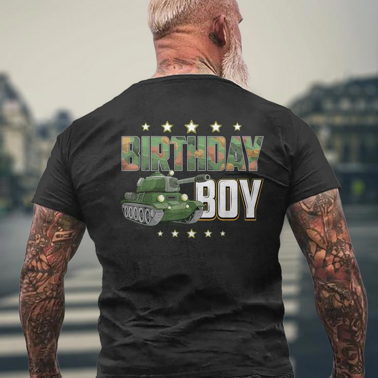 Birthday Boy Army Soldier Birthday Military Themed Camo Men's T-shirt Back Print Gifts for Old Men