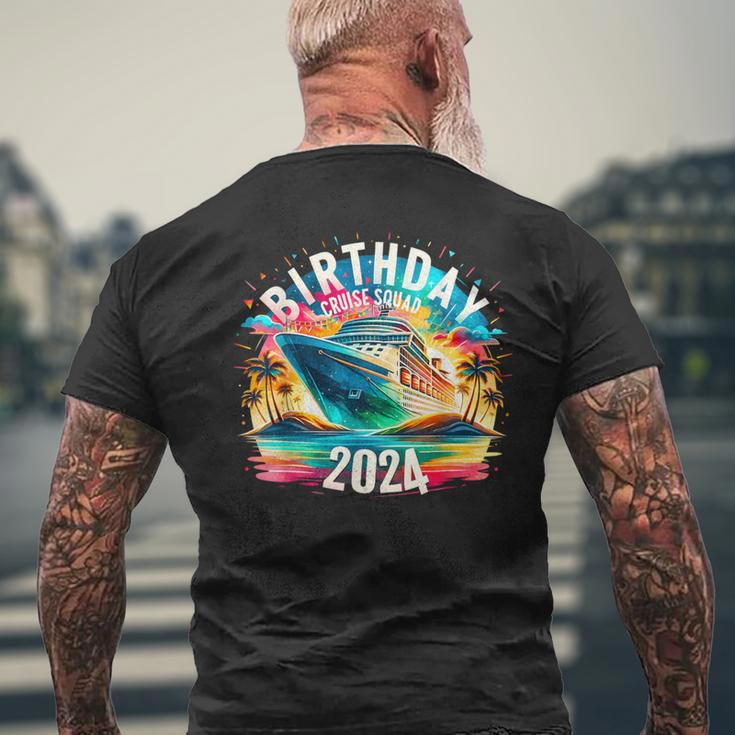 Birthday Cruise Squad 2024 Birthday Party Cruise 2024 Men's T-shirt Back Print Gifts for Old Men