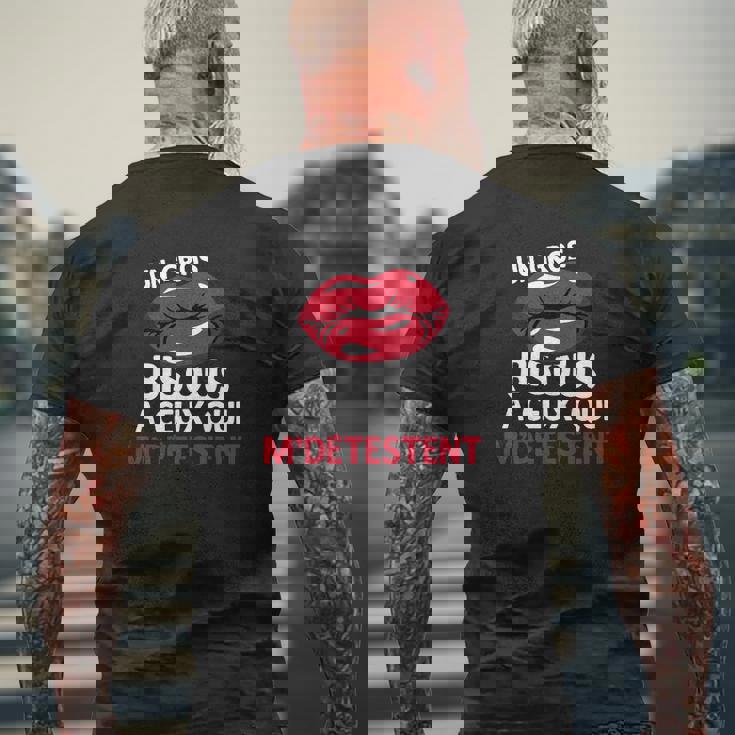 Bisous A Ceux Qui Me Detestent T-shirt imprimé au dos Cadeauxyz