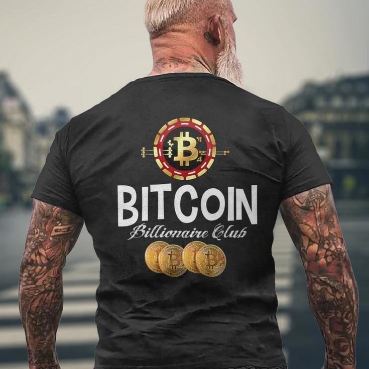 Bitcoin Billionaire Club Cryptocurrency Investors Men's T-shirt Back Print Gifts for Old Men