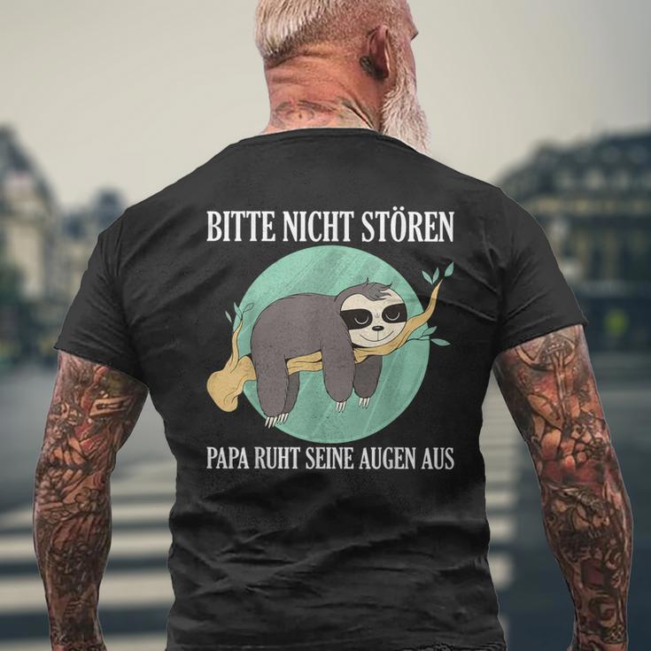 Bitte Nicht Stören Papa Ruht Seine Augen Aus T-Shirt mit Rückendruck Geschenke für alte Männer