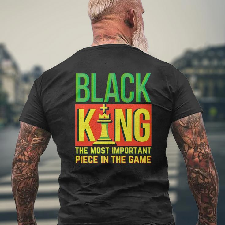 Black Dad Father's Day Juneteenth Black King Most Important Mens Back Print T-shirt Gifts for Old Men