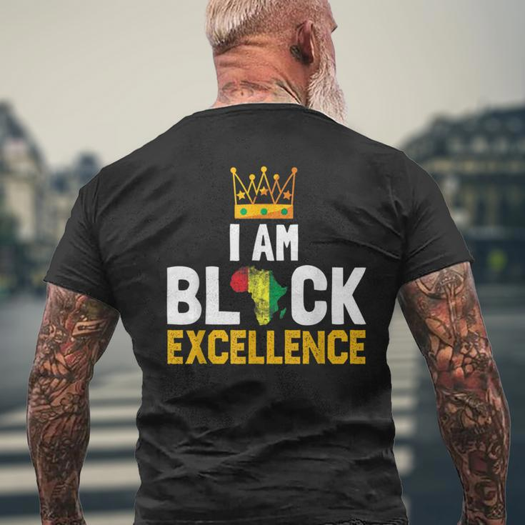 I Am Black Excellence Black History Month Pride & Women Men's T-shirt Back Print Gifts for Old Men