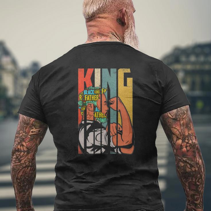 Black Father Lives Matter Dope Black Dad King Father's Day Mens Back Print T-shirt Gifts for Old Men