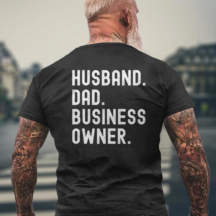 Black Husband Dad Business Owner Ceo Entrepreneur Men Mens Back Print T-shirt Gifts for Old Men