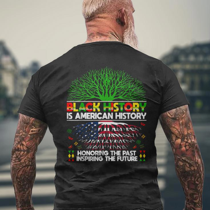 Black History Is American History Patriotic Womens Men's T-shirt Back Print Gifts for Old Men