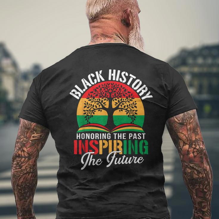 Black History Honoring The Past Inspiring The Future Teacher Men's T-shirt Back Print Gifts for Old Men