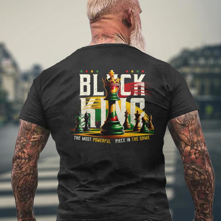 Black History Black King The Most Powerful Piece In The Game Men's T-shirt Back Print Gifts for Old Men