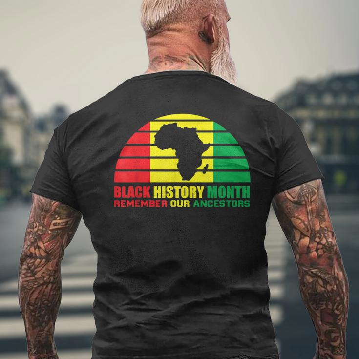 Black History Month Remember Our Ancestors African Melanin Men's T-shirt Back Print Gifts for Old Men