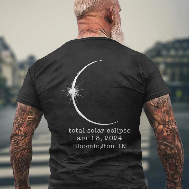 Bloomington In Solar Total Eclipse April 2024 Indiana Men's T-shirt Back Print Gifts for Old Men