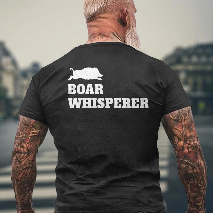 Boar Whisperer Hunting Season Wild Pigs Hog Hunters Men's T-shirt Back Print Gifts for Old Men