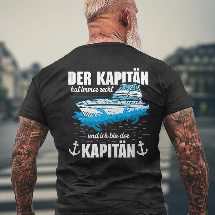 Boat Der Kapitän Hat Immer Right T-Shirt mit Rückendruck Geschenke für alte Männer