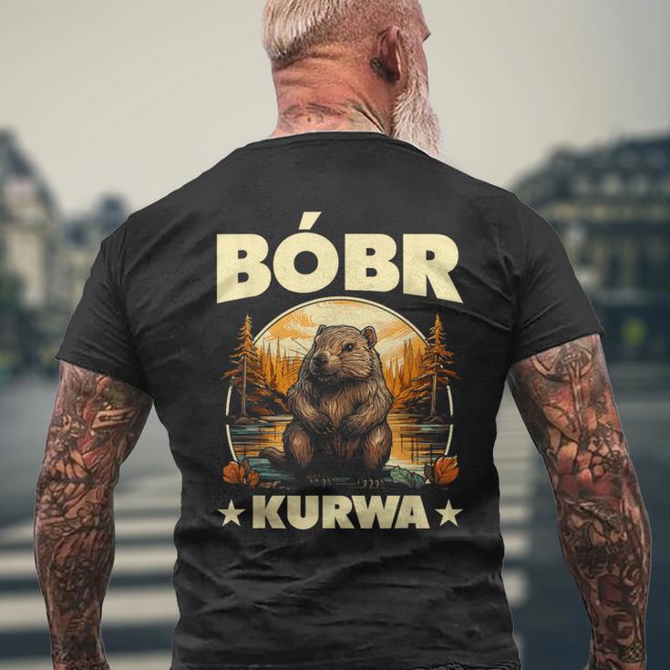 Bobr Kurwa Meme Bober Bobr T-Shirt mit Rückendruck Geschenke für alte Männer