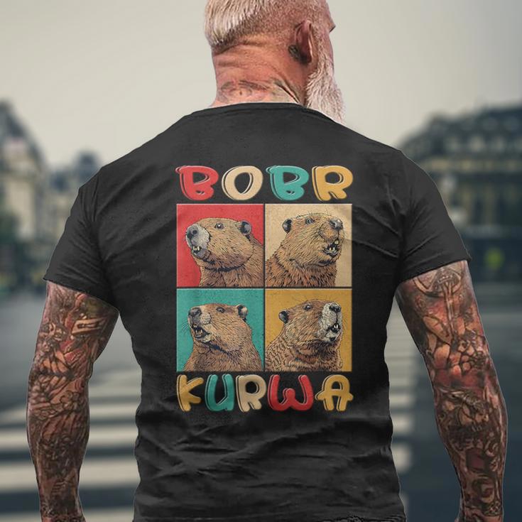 Bobr Kurwa Meme Retro Biber Kurwa T-Shirt mit Rückendruck Geschenke für alte Männer