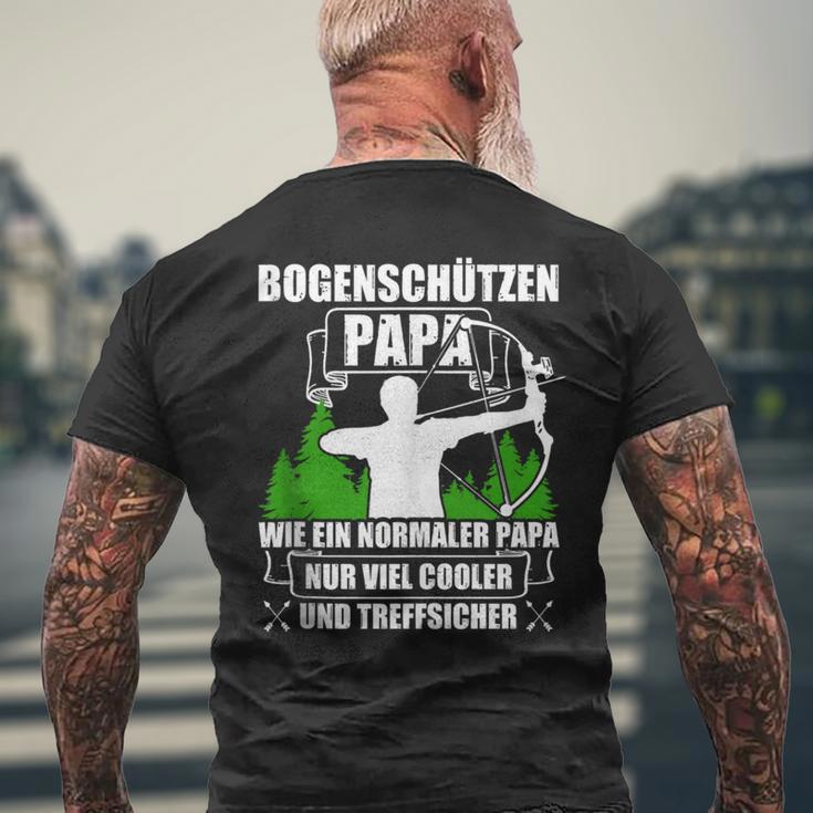 Bogenschützen Papa Pfeil Und Bogen Bogenschießen T-Shirt mit Rückendruck Geschenke für alte Männer