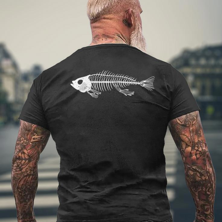 Bone Fish Skeleton Men's T-shirt Back Print Gifts for Old Men