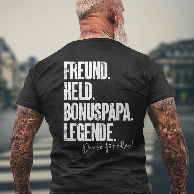 Bonuspapa Bester Step Papa Stepdad Bonus Papa S T-Shirt mit Rückendruck Geschenke für alte Männer