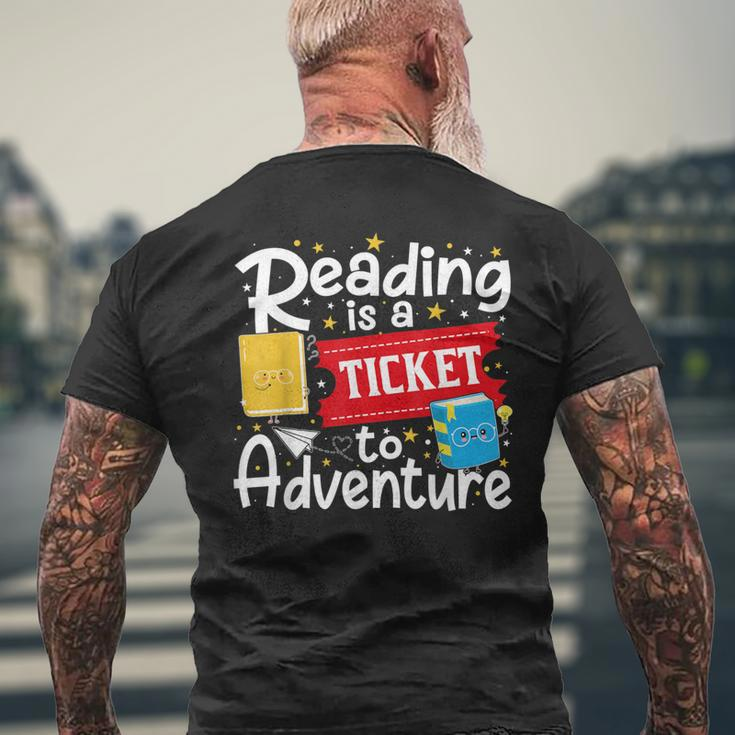 Book Character Reading Adventure Kid Boy Toddler Nerdy Men's T-shirt Back Print Gifts for Old Men