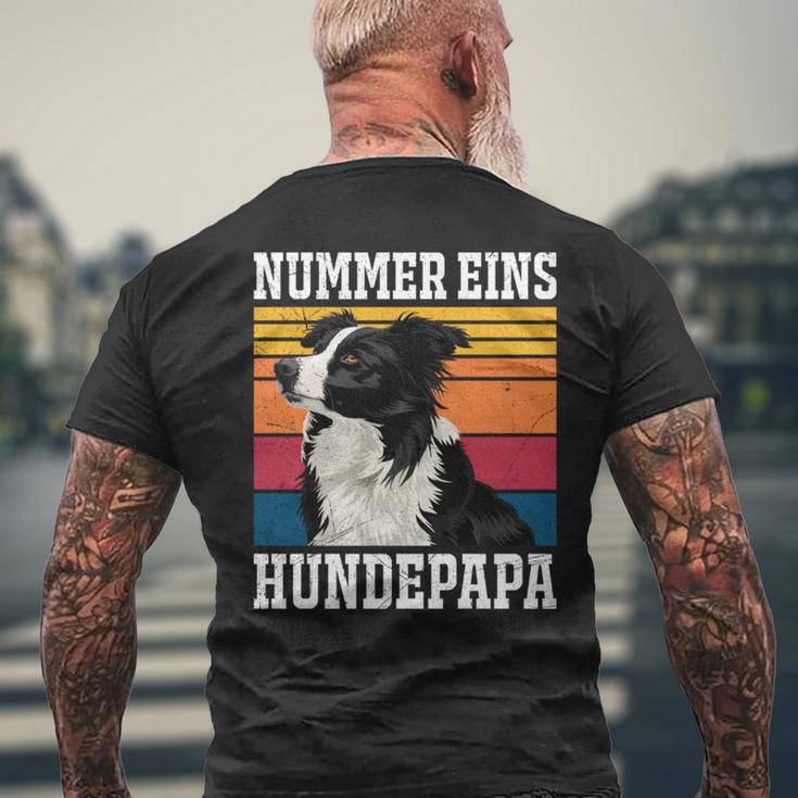 Border Collie Nummer Eins Border Collie Papaintage T-Shirt mit Rückendruck Geschenke für alte Männer