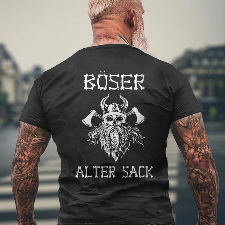 Böser Alter Mann Papa Opa Dad Wikinger Böser Alter Sack Mit-Ausschnitt T-Shirt mit Rückendruck Geschenke für alte Männer