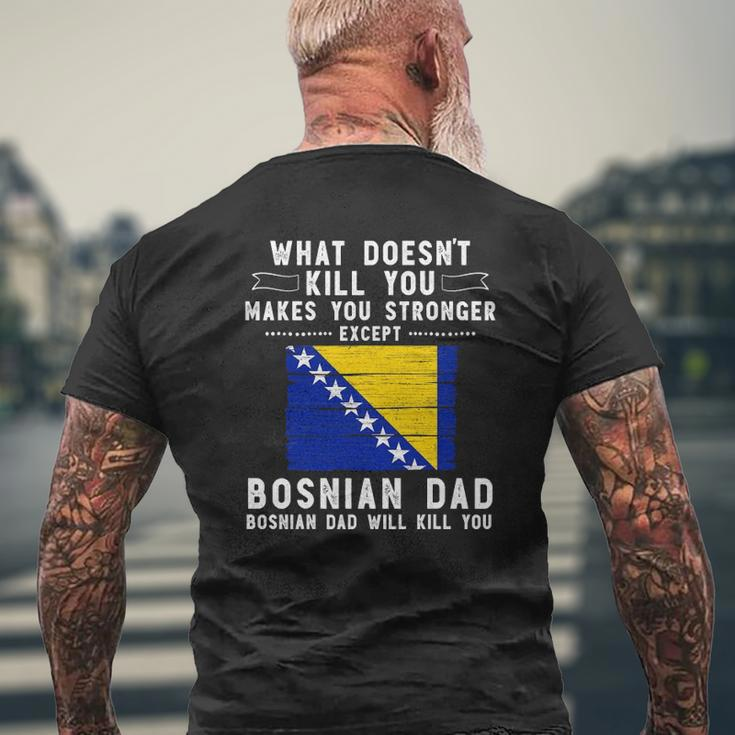 Bosnia & Herzegovina Dad For Men Father's Day Mens Back Print T-shirt Gifts for Old Men
