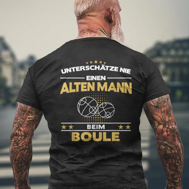Boule Boccia Boßeln Pétanque Boules Sport Old Man Slogan T-Shirt mit Rückendruck Geschenke für alte Männer