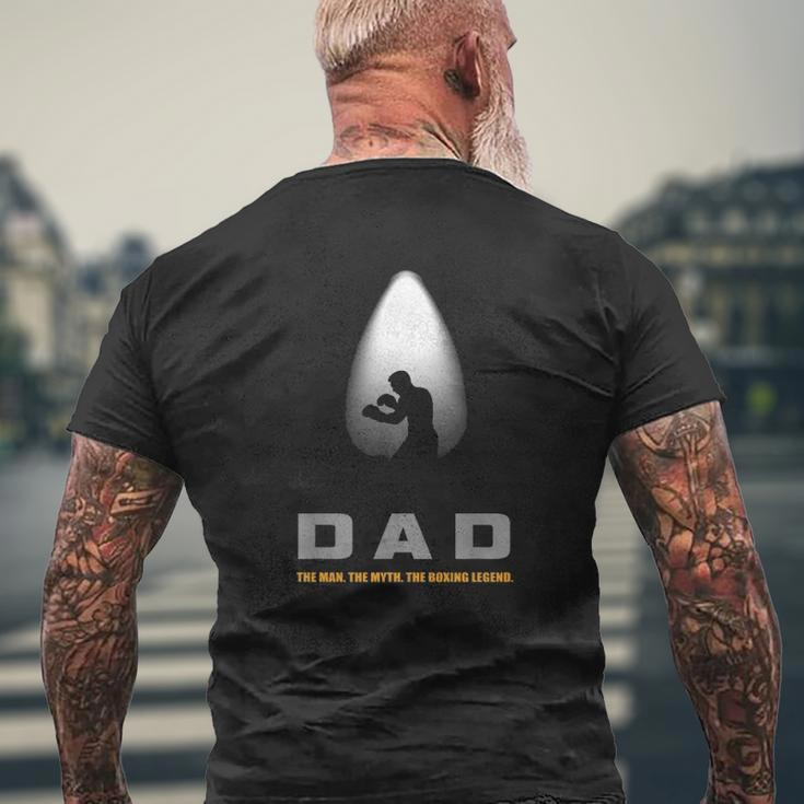 Boxing Dad Boxing Apparel Boxing Mens Back Print T-shirt Gifts for Old Men