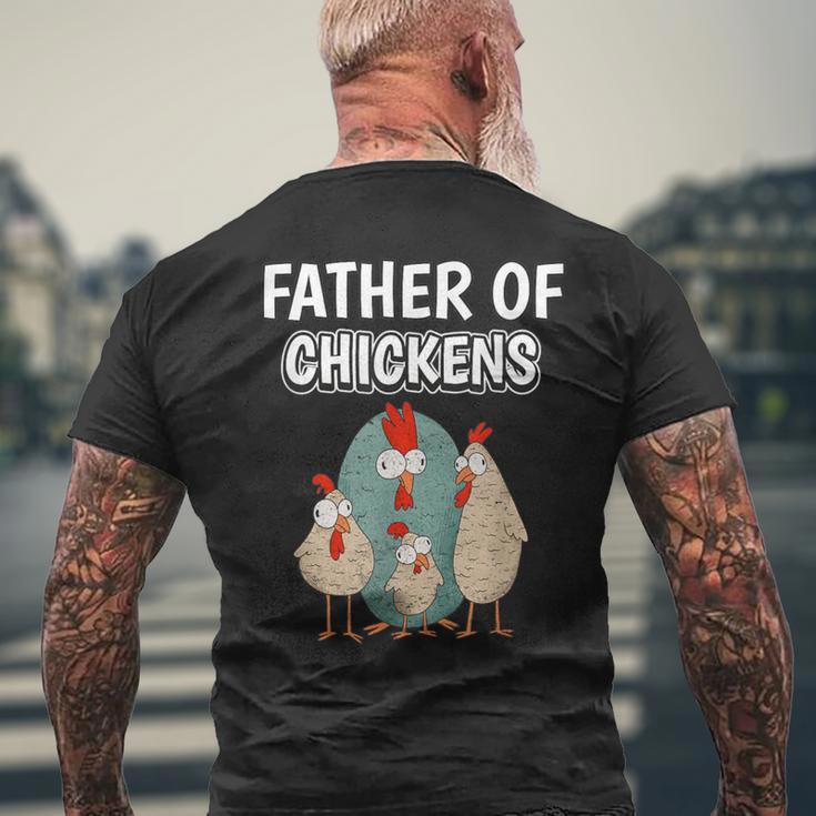 Boys Hen Dad Father's Day Father Of Chickens Men's T-shirt Back Print Gifts for Old Men