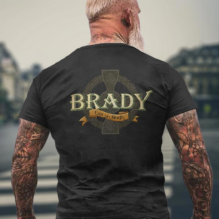 Brady Irish Surname Brady Irish Family Name Celtic Cross Men's T-shirt Back Print Gifts for Old Men